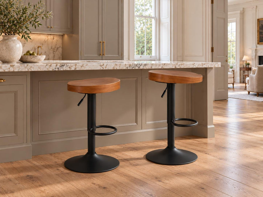 Santiago Adjustable Bar Stools — Set of Two