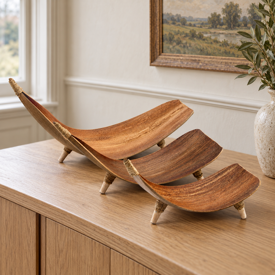 Rowan Coconut-Leaf Bowl Set